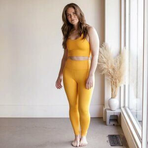 Girlfriend Collective Yellow Golden Glow Compressive High Waist Leggings
